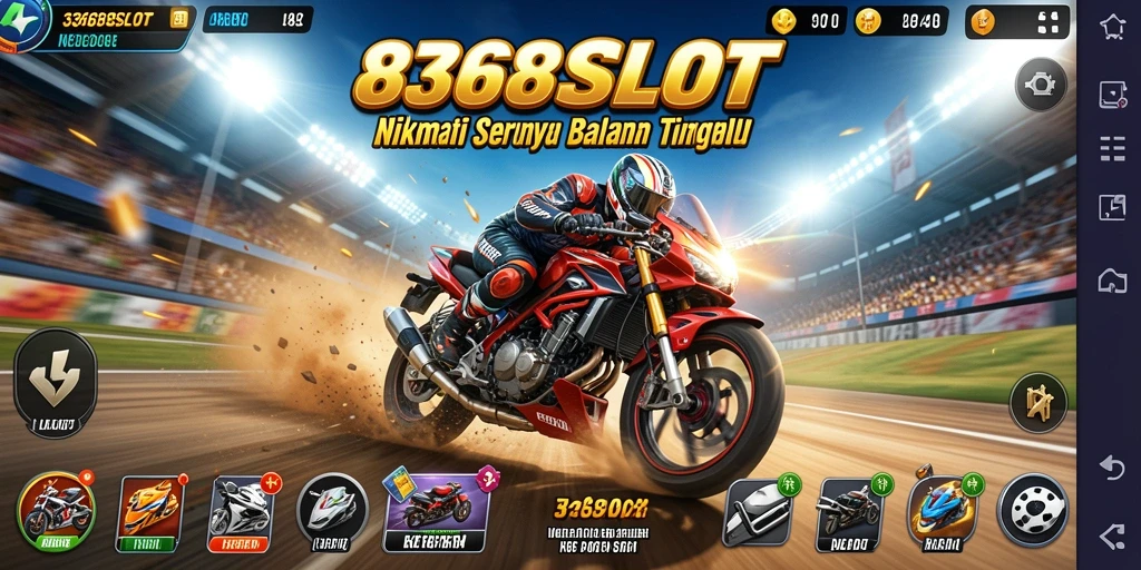 Tampilan gameplay Racing yang mendebarkan dan penuh aksi dari 8368SLOT.