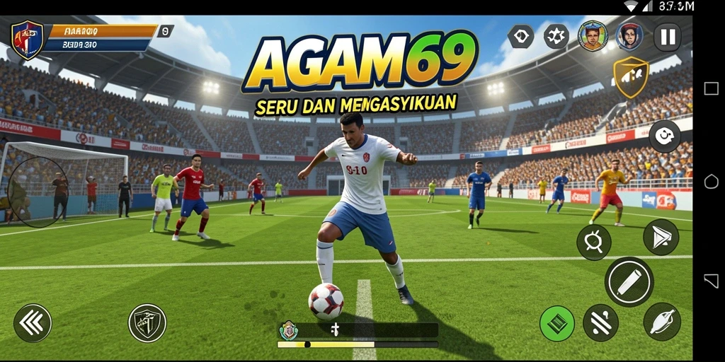 Screenshot gameplay AGAM69 menampilkan aksi olahraga yang seru.