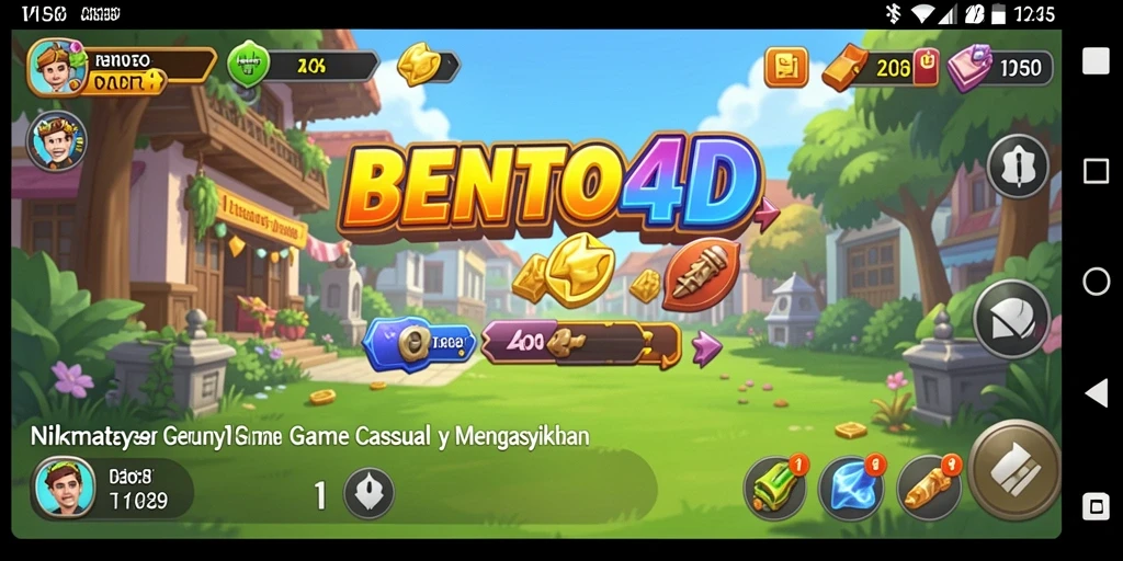 Tangkapan layar BENTO4D menunjukkan momen seru dalam permainan Casual.