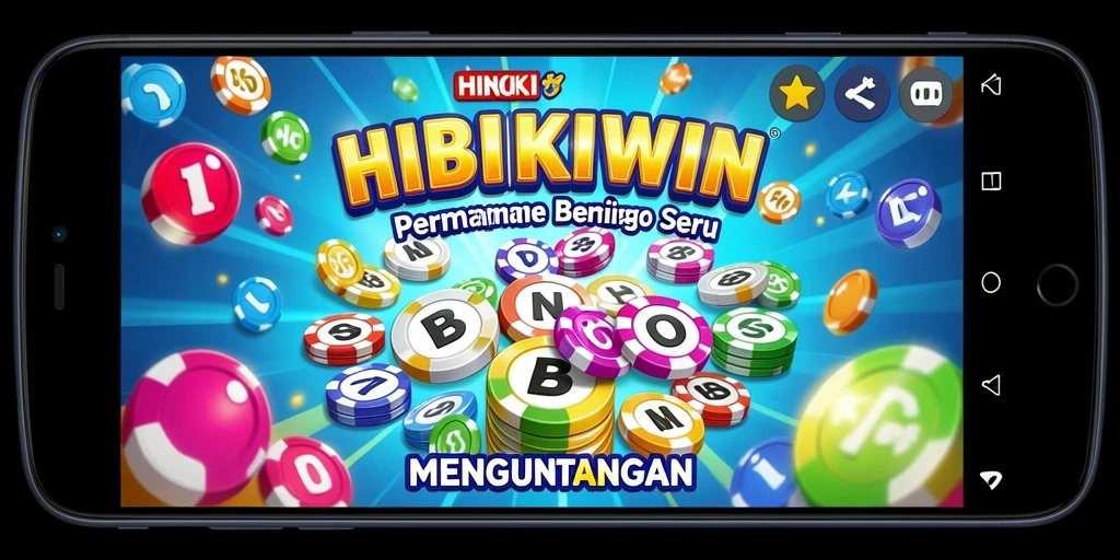 Screenshot HIBIKIWIN menampilkan gameplay seru Bingo yang mendebarkan.