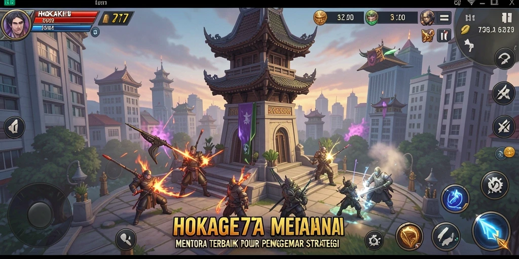 Gameplay HOKAGE77 menampilkan strategi dan pertahanan menara yang seru.
