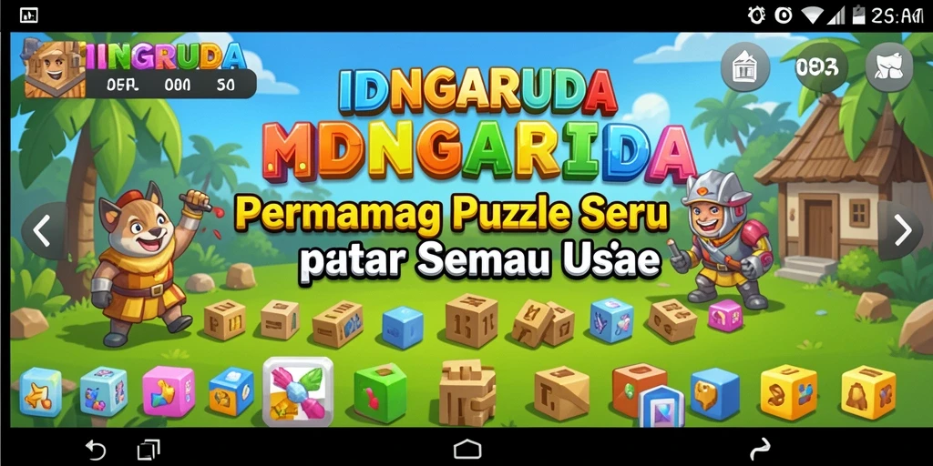 Tampilan gameplay menarik dari IDNGARUDA dengan potongan puzzle berwarna.