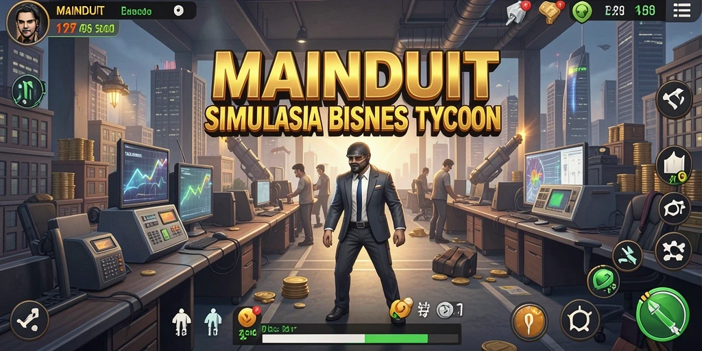Screenshot MAINDUIT menunjukkan pengalaman bisnis yang menyenangkan.
