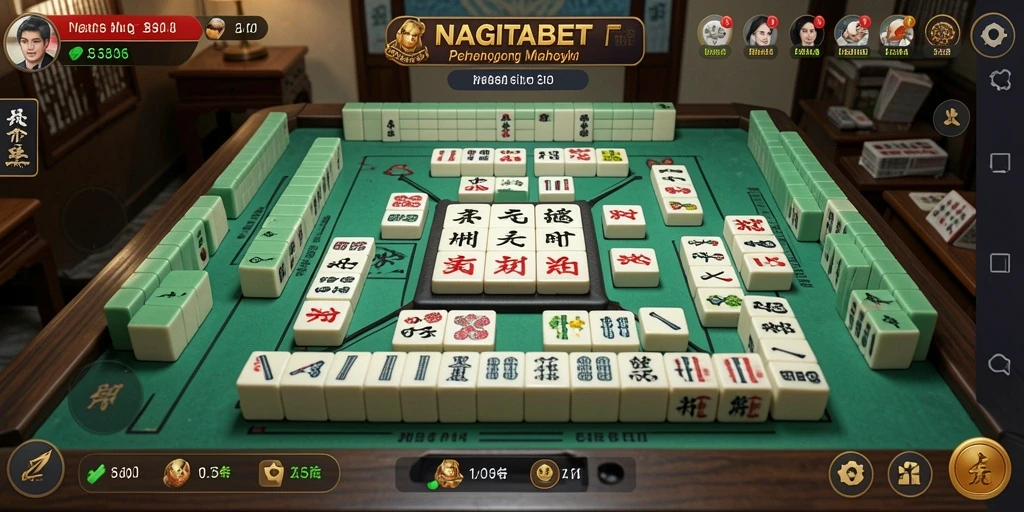Screenshot gameplay NAGITABET yang menampilkan papan Mahjong yang menarik.