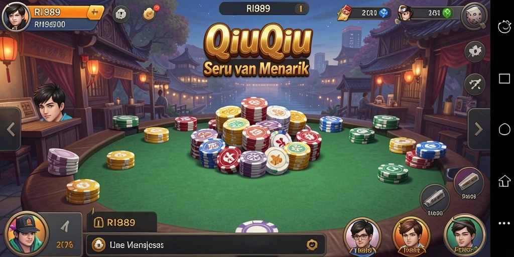 Tampilan visual menarik dari gameplay RI889 QiuQiu.