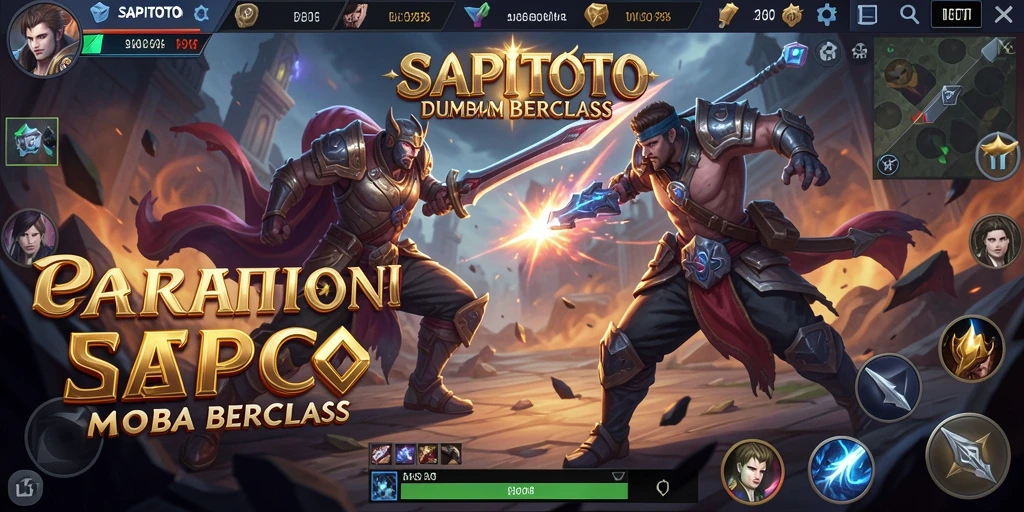 Tangkapan layar gameplay MOBA yang menarik dan dinamis.